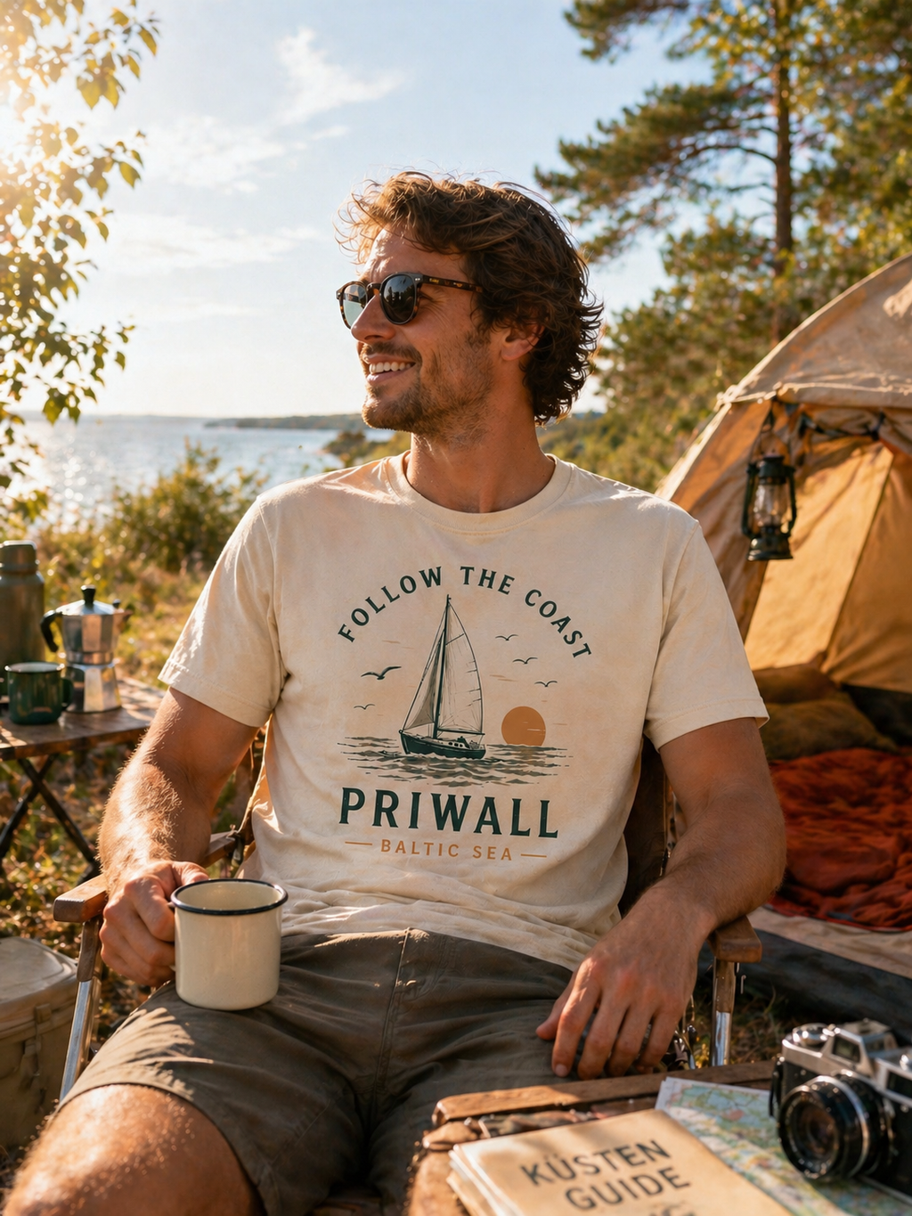 zelten priwall Follow the Sun Shirt – Priwall Ostsee Baltic Coast Unisex – Nomavé